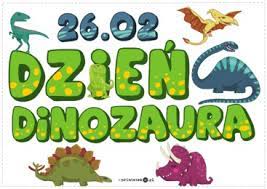Dzień Dinozaura - napis - Printoteka.pl