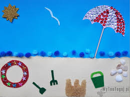 Kolaż "Wakacje na plaży" - WyTenTeguj - Kreatywnie z dziećmi